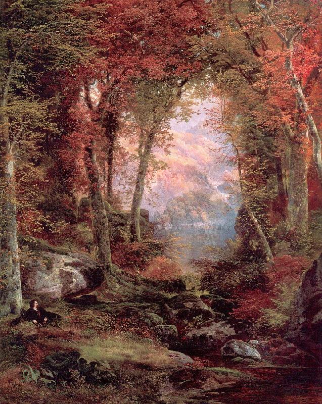 Moran, Thomas The Autumnal Woods France oil painting art
